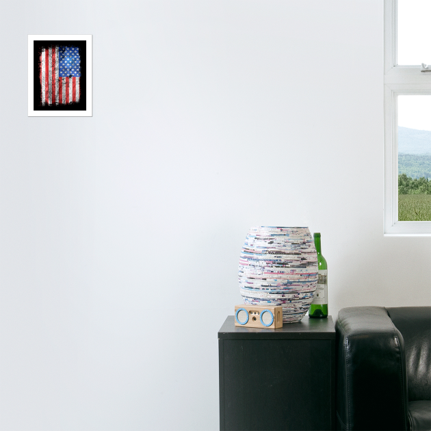 Used Look Grunge United States USA Flag Design by az_Designs